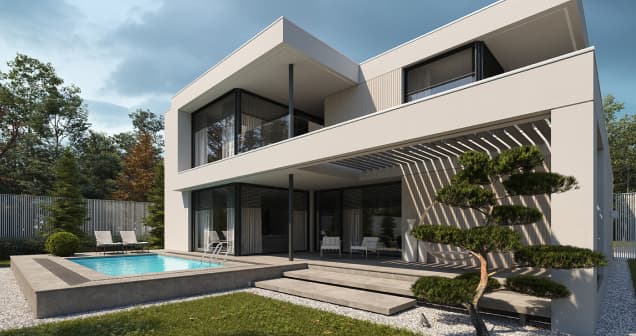 A modern house with a Pool