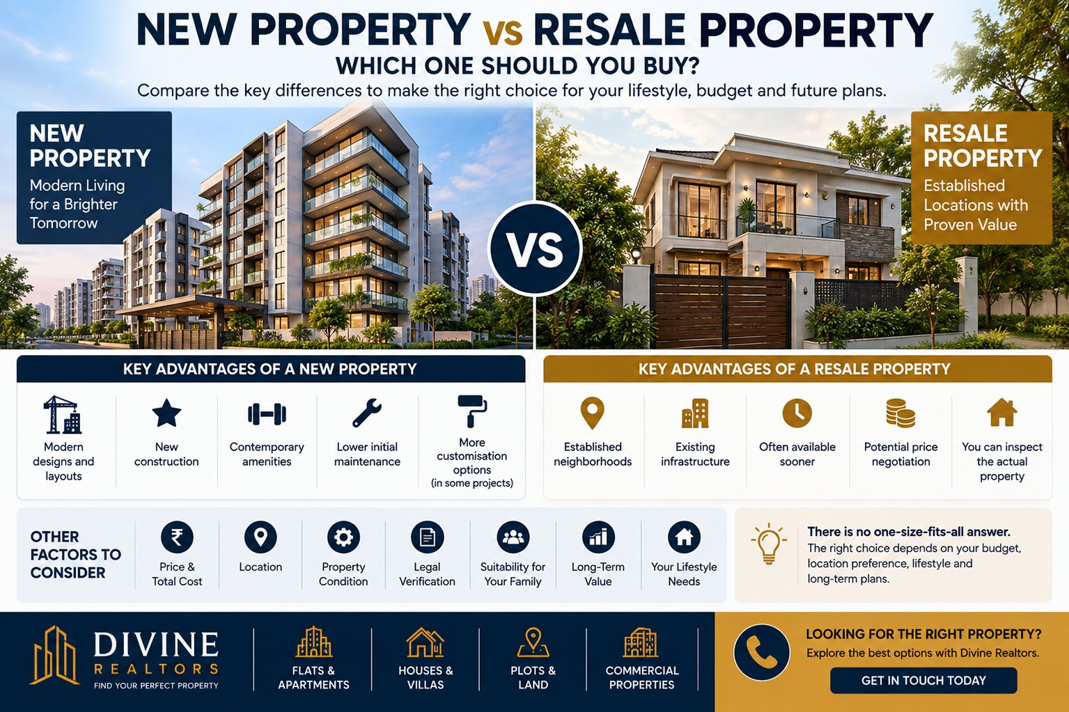 New property vs resale property comparison
